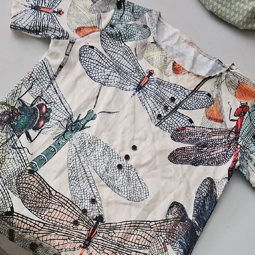 Dragonfly Print Kids Shirt